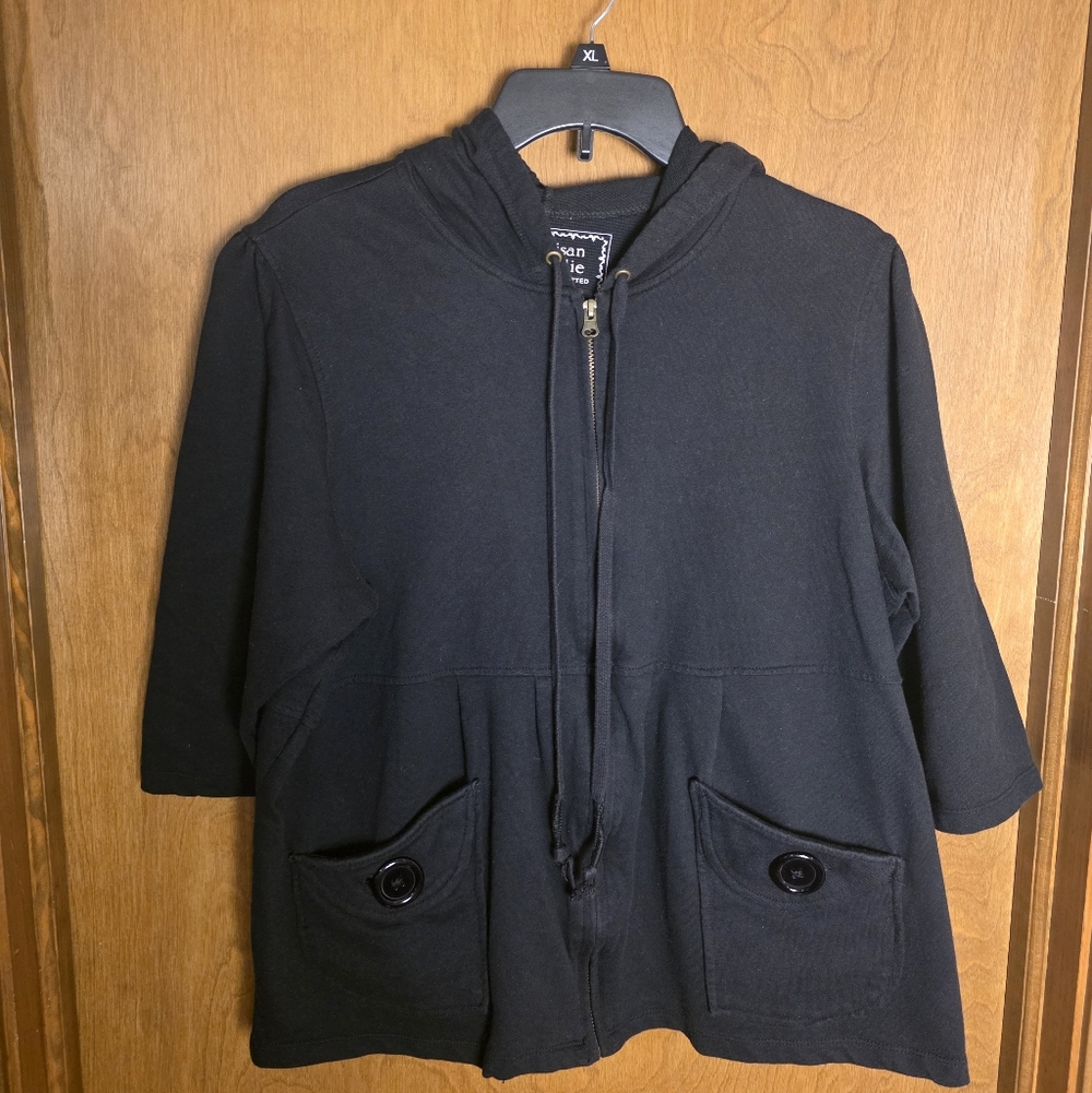 Black Avenue Artisan Zippered Hoodie - Picture 1 of 4